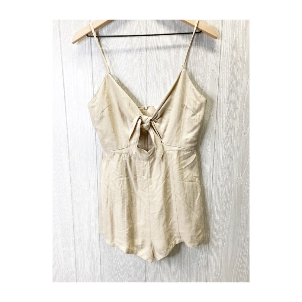 American Threads Khaki Romper SMALL